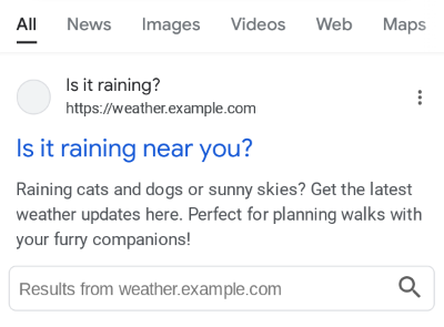 Google Sitelinks Search Box